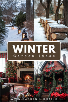 Bring charm to your garden this winter with frost-resistant flowers, rustic accents, and glowing lanterns.