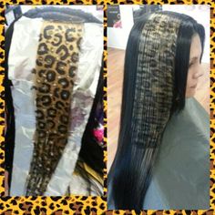 Leopard Hair Dye, Cheetah Print Hair, Cheetah Hair, Hair Ext, Hair Stripes, Skunk Hair