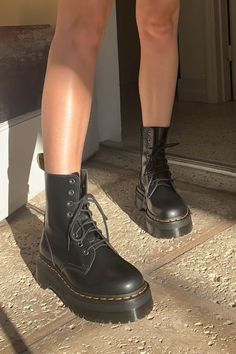 Aesthetic Vans, Jadon Platform Boots, Prada Boots, Shoes Aesthetic, Swag Shoes