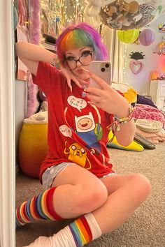 Pastel Aesthetic Clothes, Losercore Outfits, Decora Outfits, Kidcore Style, Kidcore Outfit, Indie Core, Creepy Cute Fashion, Job Clothes