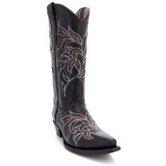 Soto Boots Womens Floral Embroidered Inlay Cowgirl Boots M50049 Brown - Soto Boots Country Wedding Boots, Embroidered Cowgirl Boots, Kids Boots Boys, Snip Toe Cowgirl Boots, Country Glam, Cowboy Boots For Women, Cowgirl Look, Leather Cowgirl Boots, Gorgeous Boots