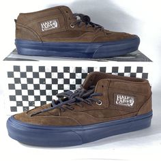 Vans Nick Michel Skate Half Cab Navy And Brown Shoes In Mens Size 9. The Shoes Come With A Second Set Of Flat Fat Navy Laces. They Are New With Box. Please Send Us Any Questions You Have. Vans Brown Skate Shoes With Rubber Sole, Brown Suede Skate Shoes With Round Toe, Casual Brown Vans Skate Shoes, Brown Leather Vans Skate Shoes, Brown High-top Suede Skate Shoes, Michel Brown, Navy Lace, Navy And Brown, Coal Mining