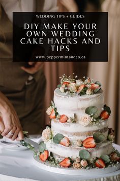 Wedding Cake Hacks, Costco Wedding Cakes, Walmart Wedding Cake, Outdoor Wedding Cake, Budget Wedding Cake, Costco Cake, Wedding Cake Tutorial, Homemade Wedding Cake, Cheesecake Wedding Cake