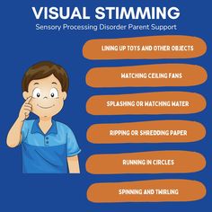 Visual Stimming What would you add to this list? Does your child visually stim? - shaking toys - lining up toys and other objects - pushing toy trucks to watch wheels - spinning wheels on toy cars - watching ceiling fans - throwing or dropping toys - ripping or shredding paper - running in circles  #sensoryprocessing #sensoryprocessingdifferences #sensoryprocessingdisorder #adhd #sensory #autism Visual Stimming, Speech Delay Toddler, Symptoms Checklist, Sensory Processing Disorder Symptoms, Asd Spectrum, Sensory Integration Therapy, Sensory Disorder