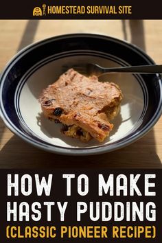 the cover of how to make hashty pudding classic diner recipe book is shown in black and white