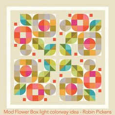 the cover of mod flower box light colorway by robin pickens