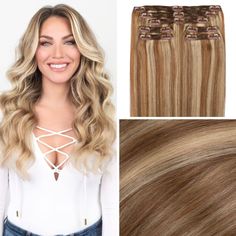 Ash Blonde Hair Extensions, Blonde Hair Extensions, Ash Blonde Hair, Clip In Hair, Dark Blonde, Light Blonde, Ash Blonde, Clip In Hair Extensions, Clip Ins