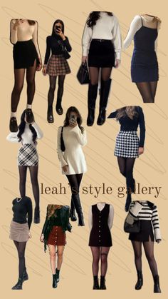 collection of my go-to styles for the year Libra Venus Style Outfits Fall, Outfits With Patterned Tights, Classy Bohemian Outfits, Hourglass Style Outfit Ideas, Gamine Aesthetic, Edgy Romantic Style, Short Legs Outfit, Girly Academia, Classy Alternative