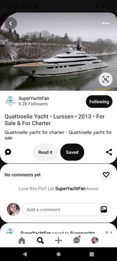 an image of a boat on the water with other screenshots and captions