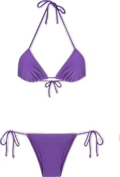 Purple Triangle Top Swimwear For Beachwear, Purple Tie-side Swimwear For Swimming, Purple Tie-side Bottom Swimwear For Swimming, Purple Tie-side Bottom Swimwear For Beachwear, Fashion Branding, Collage, Purple, Pins, How To Wear