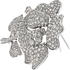 Experience the allure of luxury, where classic meets contemporary in our Platinum 27 Carat Round Diamond Flower Brooch. Elevate your jewelry collection with this exquisite piece that is a true testament to craftsmanship and elegance. Adorned with over 300 dazzling round diamonds, this brooch captures the timeless beauty of a blooming rose, making it a captivating addition to any outfit.Crafted in platinum, this brooch features a stem made of straight cut baguette diamonds, adding a touch of sophistication and uniqueness to its design. With a total carat weight of 27.00 carat total weight approximately, this brooch measures 2 inches long, making it a statement piece that will surely turn heads.Whether worn on a lapel, scarf, or even as a hair accessory, this Platinum 27 Carat Round Diamond Diamond Flower Brooch For Formal Occasions, Formal Diamond Flower Brooch, Elegant Diamond Flower Brooch, Luxury Diamond White Brooches For Wedding, Elegant Diamond Flower Brooches, Elegant Diamond White Brooches For Wedding, Elegant Diamond White Wedding Brooches, Luxury Flower-shaped Jewelry For Evening, Luxury Flower-shaped Evening Jewelry