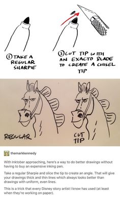 the instructions for how to draw horses