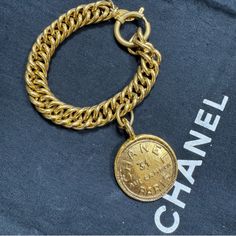 Vintage Chanel Bracelet From The Late 1970's - Early 1980's Collection 100% Authentic Made In France Gold Plated Excellent Condition Overall Aside From Light Wear And Scratches Throughout Metal Measurements Approx.: Inside Circumference: 8.5" Ornament-Length: 1.75" Ornament Width: 1.25" Comes With Box 31 Rue Cambon, Vintage Chanel Jewelry, Chanel Bracelet, Chanel Jewelry, Bracelet Gold, Vintage Chanel, Womens Jewelry Bracelets, Made In France, Gold Bracelet