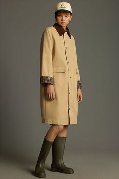 Maeve Heritage Trench Coat Emma Hill Trench Coat, Mango Trench Coat, Anthropologie Coat, Net A Porter Trench Coat, 1960s Trench Coat, Fall Trends Outfits, Anthropologie Uk, Looking Dapper, Contrast Collar