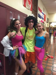 80s Theme Spirit Week, Workout Wednesday Outfit Spirit Week, Spirt Week 80s Day, 80s Homecoming Theme Outfits, Tacky Clothes Spirit Week, Decades Day Ideas Spirit Week, Outfits Spirit Week, Hoco Decades Day, Spirit Week 80s Day