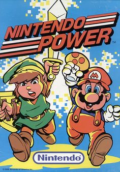 an old nintendo game with mario and luigi in front of the title for'nintendo power '