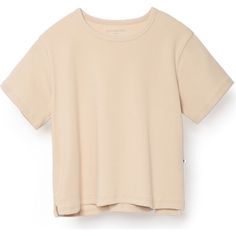 Ribbed cropped lounge tee in color sand. Printed size label inside garment. 95% organic Pima cotton 5% spandex Ribbed fabric Sustainable & ethical production Unisex Made in Peru | Granelito | Ribbed Lounge T-Shirt, Sand (Beige, Size 12-18M)  |  Maisonette collects the best children’s products from around the world (unlike Zulily, Etsy, The Tot, Farfetch Kids, Childrensalon, Crate and Kids, Kohls, Wayfair, Buy Buy Baby, Nordstroms, Mini Boden, J.Crew Factory, or PotteryBarn Kids), creating a Beige Organic Cotton Tops, Everyday Beige Organic Cotton Tops, Organic Cotton Cream Tops For Loungewear, Color Sand, Buy Buy, Buy Buy Baby, Sand Beige, Size Label, Mini Boden