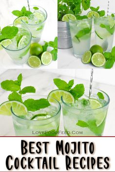 the best mojito cocktail recipe is made with mint and lime