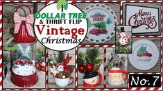 the dollar tree and thrift flip vintage christmas collection is now on sale for $ 7