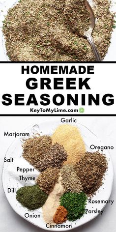 homemade greek seasoning recipe on a plate