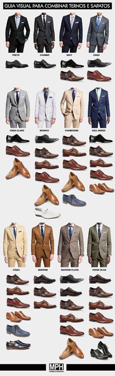 Once you’ve got your suit figured out, you can pick the best shoes to go with it. Suits And Ties, Style Chart, Suit Shoes, Man Ray, Men Style Tips, Wedding Suits Men, Men's Suits