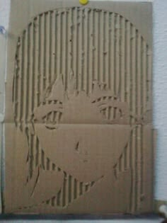 a piece of cardboard that has been cut out