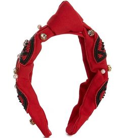 Anna & Ava Embellished Football Headband | Dillard's Football Headband, Trendy Accessories, Dillard's, Active Lifestyle, Clothing Accessories, Glass Beads, Cotton Fabric, Football, American Football