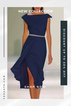 Elevate your everyday look with this Asymmetrical Neck Midi Dress. The exquisite rhinestone detailing at the waist adds a touch of elegance, perfect for both office and after-hours chic. Elegant Fitted Asymmetrical Dress With Short Sleeves, Elegant Asymmetrical Short Sleeve Dress For Formal Occasions, Elegant Asymmetrical Short Sleeve Dress For Party, Elegant Short-sleeved Asymmetrical Dress For Formal Events, Elegant Formal Asymmetrical Dress With Short Sleeves, Formal Asymmetrical Dress With Short Sleeves, Elegant Asymmetrical Short Sleeve Dress For Work, Elegant Short Sleeve Asymmetrical Dress For Spring, Chic Asymmetrical Short Sleeve Dress For Party