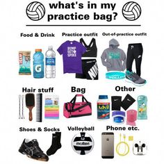 an image of what's in my practice bag? info sheet for the gym