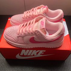 Brand New, There Are Shoe Boxes, There Is No Size You Want On The List, You Can Contact Me. Nike Dunk Low Triple Pink, Womens Pink Sneakers, Pink Basketball Shoes, Pink Basketball, Pretty Sneakers, Pink Nike Shoes, Boty Nike, Preppy Shoes, Pretty Shoes Sneakers