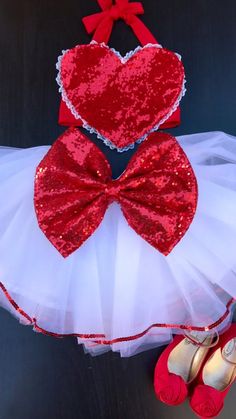 ********* THIS LISTING IS FOR THE TUTU ONLY! CROP TOP IS PURCHASED SEPARATELY******Gorgeous tutu with gold trim and huge red sequin bow in the back. This can be made in other colors. Please let me know.Looking for a cheaper option? This adorable tutu is available without the bow! Toddler Heart Costume, Red And White Tutu Dress, Valentines Pageant Wear, Baby Pageant, Glitz Pageant, Pageant Outfits, Pageant Wear, White Tutu