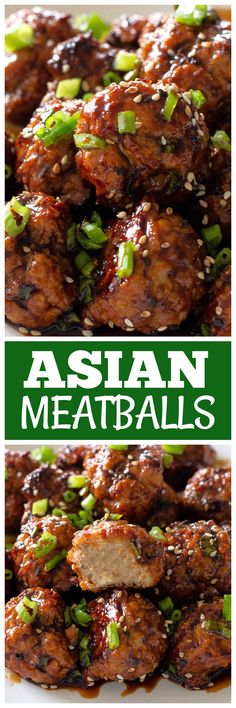 These Asian Meatballs are an Asian inspired easy recipe. These meatballs are baked in the oven and tossed in a honey soy sauce mixture. #asian #meatballs #recipe Bbq Turkey Meatballs, Healthy Dinner Easy, Quick Beef Recipes, Asian Turkey Meatballs, Asian Turkey, Asian Meatballs, Asian Bbq, The Girl Who Ate Everything, Easy Beef Stew