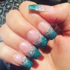 The Best Ideas for Blue Glitter Acrylic Nails Home, Family, Style and Art Ideas Nail Design Glitter, Blue Glitter Nails, Glitter Nails Acrylic, Makeup Hacks Beauty Secrets, Blue Acrylic Nails, Sparkle Nails, White French