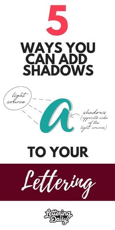 five ways you can add shadows to your lettering