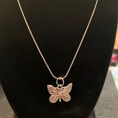 Beautiful butterfly neckless to wear on any occasion Trendy Butterfly Necklaces For Party, Butterfly Pendant Necklace For Party, Butterfly Charm Pendant Necklace For Party, Party Butterfly Necklace With Adjustable Chain, Trendy Adjustable Silver Butterfly Necklace, Trendy Butterfly Necklace For Gifts, Adjustable Butterfly Necklace For Gift, Adjustable Butterfly Charm Necklace For Party, Nickel-free Butterfly Jewelry For Party