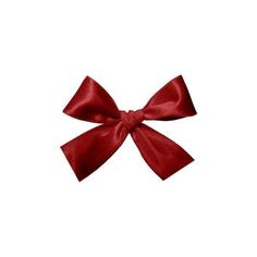 a red bow on a white background