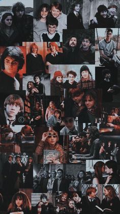 a collage of harry potter images