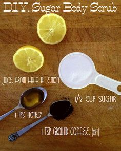 D.I.Y. sugar body scrub Sugar Body Scrub Diy, Easy Diy Body Scrub, Coconut Oil Body Scrub, Fall Beauty Trends, Body Scrub Recipe, Diy Body Scrub, Diy Scrub, Scrub Recipe, Sugar Body Scrub