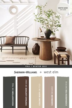 the color scheme for sherylin williams's west elm