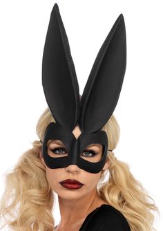 Bad Bunny Womens Teen Mask Bunny Ears Leg Avenue One Size Black Bunny Ears, Chinese Wisdom, The Mask Costume, What Is Halloween, Plastic Mask, Bunny Mask, Black Bunny, Costumes For Teens, Bunny Costume