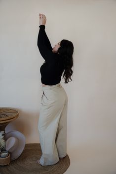 woven cotton twill pleated wide leg pants with single back pocket detailing 100% cotton Whitney has the Oakland Chinos paired with our After All top here for reference style runs true to size. Whitney is 5'2", typically wears a size 27 in denim, and is wearing a size small for reference. size chart: Size Inseam Waist Small 30 5/8" 14" Medium 30 7/8" 15" Large 31 1/8" 16" Chic Wide Leg Cotton Pants For Work, Non-stretch Cotton Wide Leg Cargo Pants, Versatile Cotton Wide Leg Pants For Business Casual, Cotton Wide Leg Bottoms For Business Casual, Chic Cotton Wide Leg Pants For Business Casual, Versatile High-waisted Wide Leg Cotton Pants, Versatile High-waisted Cotton Wide Leg Pants, Fitted Wide Leg Cotton Cargo Pants, Cotton Wide Leg Pants For Business Casual