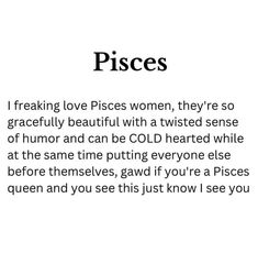 a poem written in black and white with the words pisces on it's side