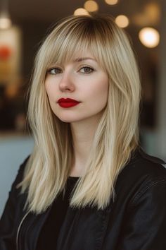 Bangs And Long Hair, Blonde Side Bangs, Hair Ideas With Bangs, Long Hair Ideas, Brown Hair Inspiration, Blonde Ambition, Style Salon, Bangs With Medium Hair