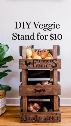 fruit / veggie storage for $ 10 with free printable instructions on it