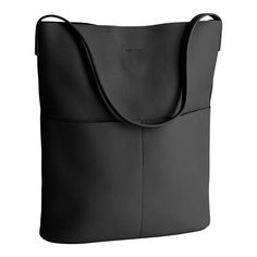 An accessory that never fails to impress, our takeanywhere tote bag exudes minimalist style. Crafted of fetching faux leather, its black color keeps it neutral for maximum versatility. Its finished edges, magnetic closure and two open pockets in the front are perfect for stashing your must-have belongings. Hobo Tote Bag, Carryall Tote, Black Purse, Black Purses, World Market, Womens Tote, Minimalist Style, Black Faux Leather, Womens Tote Bags