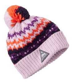 Heads and ears stay toasty warm in this colorful pom hat lined in high-pile fleece for extra cozy winter play. Slightly Fitted. Made from soft acrylic yarn. Ultrasoft high-pile polyester-fleece lining. Handwash, dry flat. Rolled cuff for a just-right fit. Imported. | Toddlers' L.L.Bean Chunky Yarn Hat, Synthetic Chunky Yarn Hat, Winter Play, Yarn Hats, Hat Accessories, Flannel Shirts, Cute Leggings, Kids Outerwear, Pom Pom Hat, New School