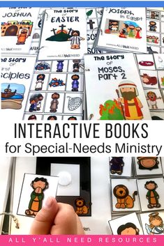 an interactive book for special needs to teach children about the different kinds of books they have in their homes