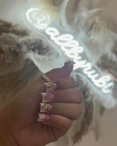 French Manicure Acrylic Nails, Henna Nails, Nail Bracelet, Acrylic Nail Set, Punk Nails, Hard Nails, Duck Nails, Casual Nails, Dope Nail Designs