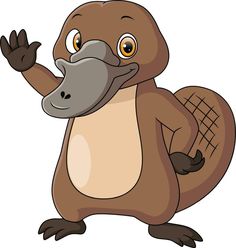 Cute platypus cartoon on white background White Cartoon, Background Background, Spreads, Detective