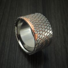 Wide Etched Superconductor Ring with Titanium Sleeve Custom Made Titanium-Niobium and Copper Band Superconductor Ring, Black Zirconium Ring, Celtic Rings, Ring Shapes, Classic Gold, Men's Ring, Ring Collections, Bar Necklace, Custom Rings